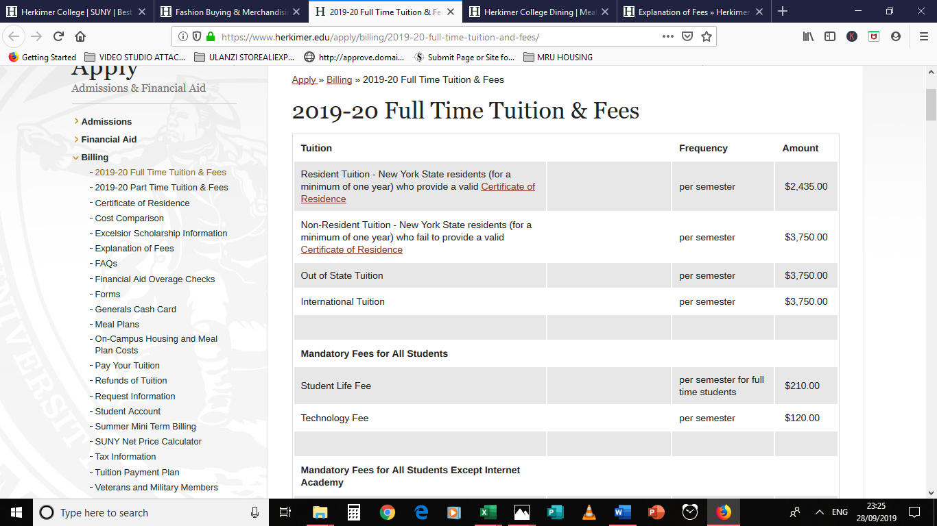 Hermiker Tuition & Fees