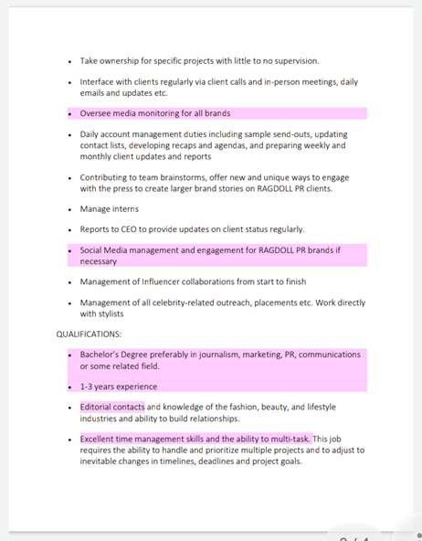 Fashion Account Manager Job Description. Copied from indeed.com an pasted into Microsoft word for further study