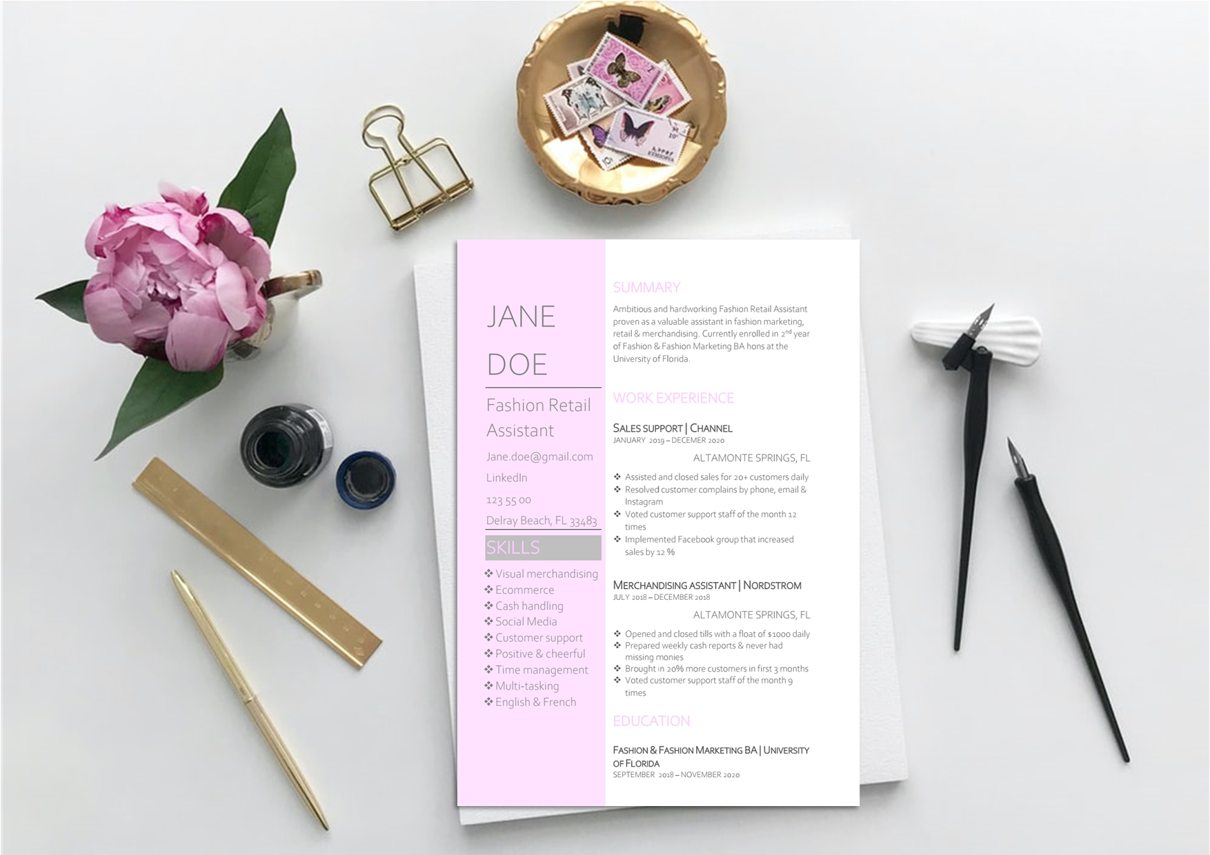 Fashion Retail Resume Template