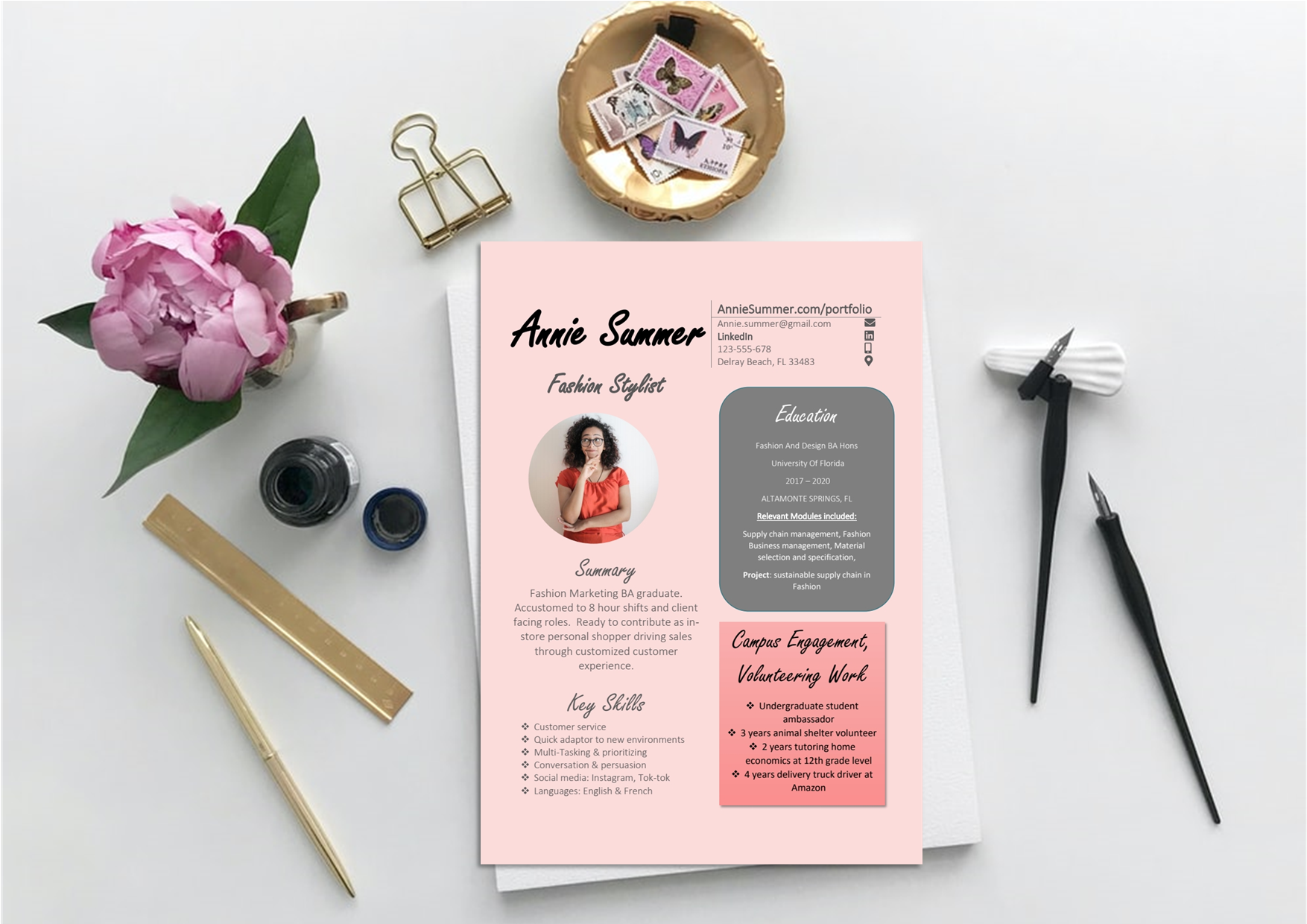 Fashion Stylist Resume Template