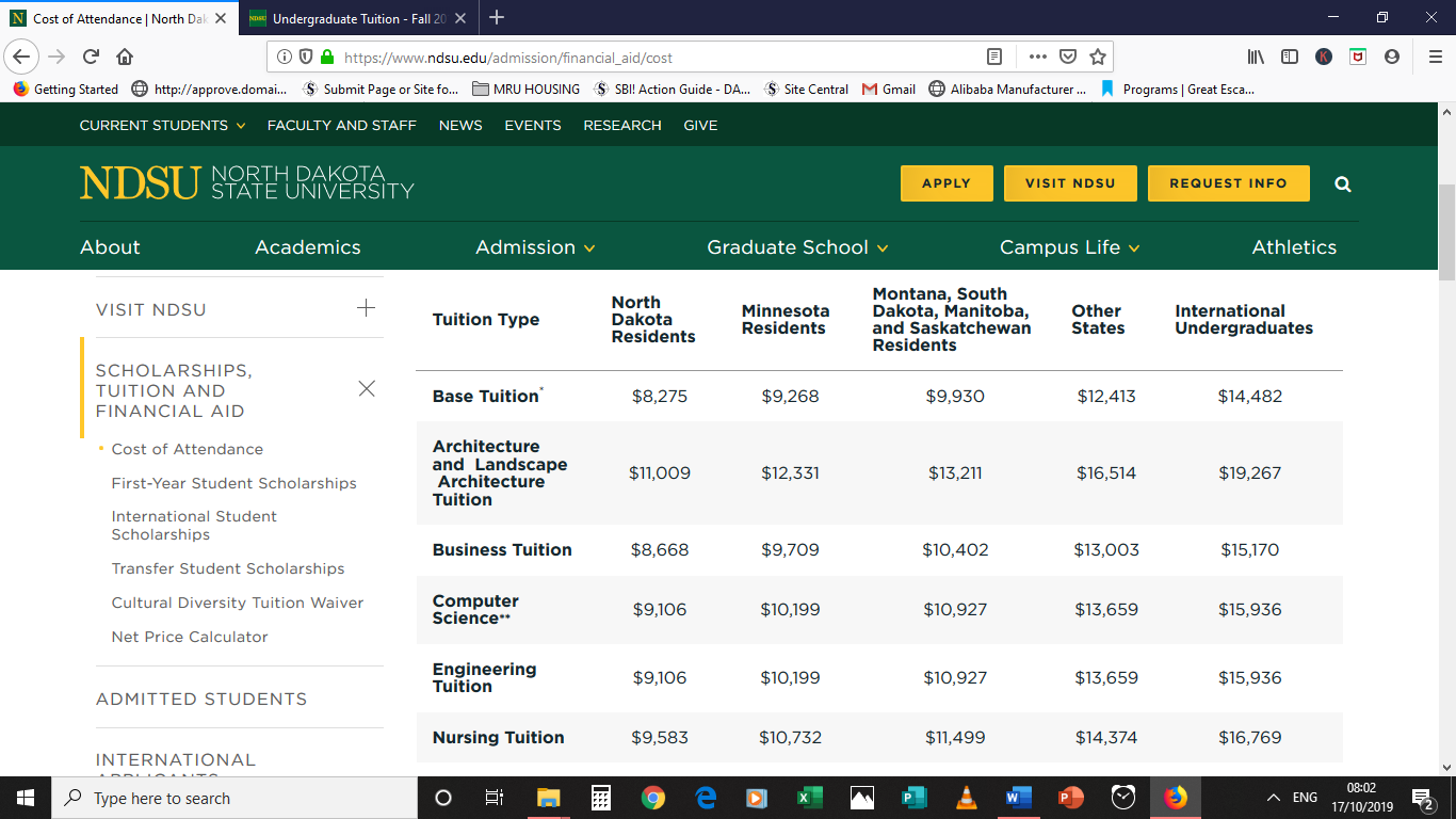 NDSU Tuition