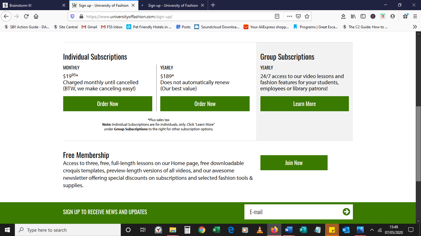 University Of Fashion Subscription Pricing University Of Fashion Subscription Pricing