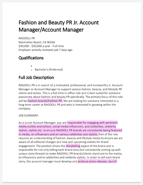 Fashion Account Manager Job Description. What does an Account Manager do? How much do they make? How is it different from a marketing or PR job?  Her duties and responsibilities? How to get started?